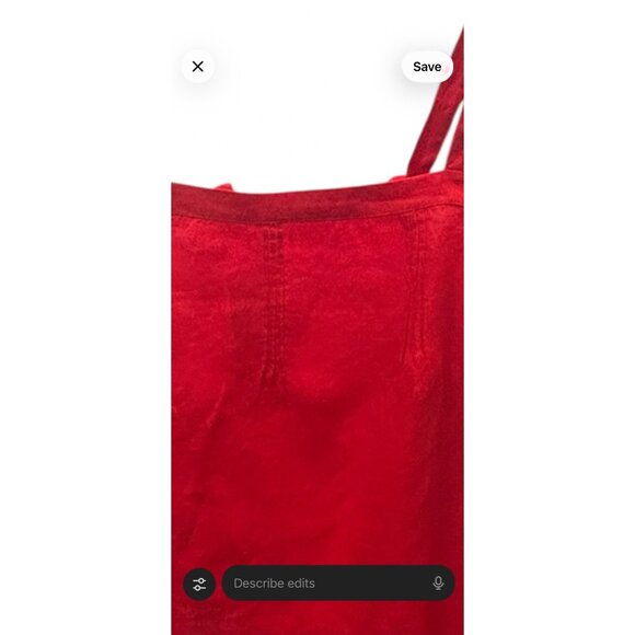 J.Crew 3X Red Linen Tank Top Sleeveless Summer Blouse NWT Plus Size - Picture 8 of 8